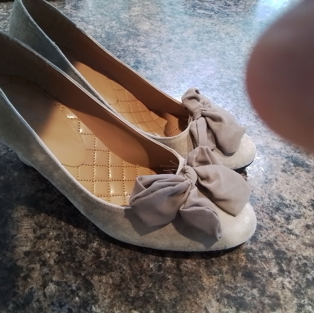 Chic Beige Bow Women's Heels
